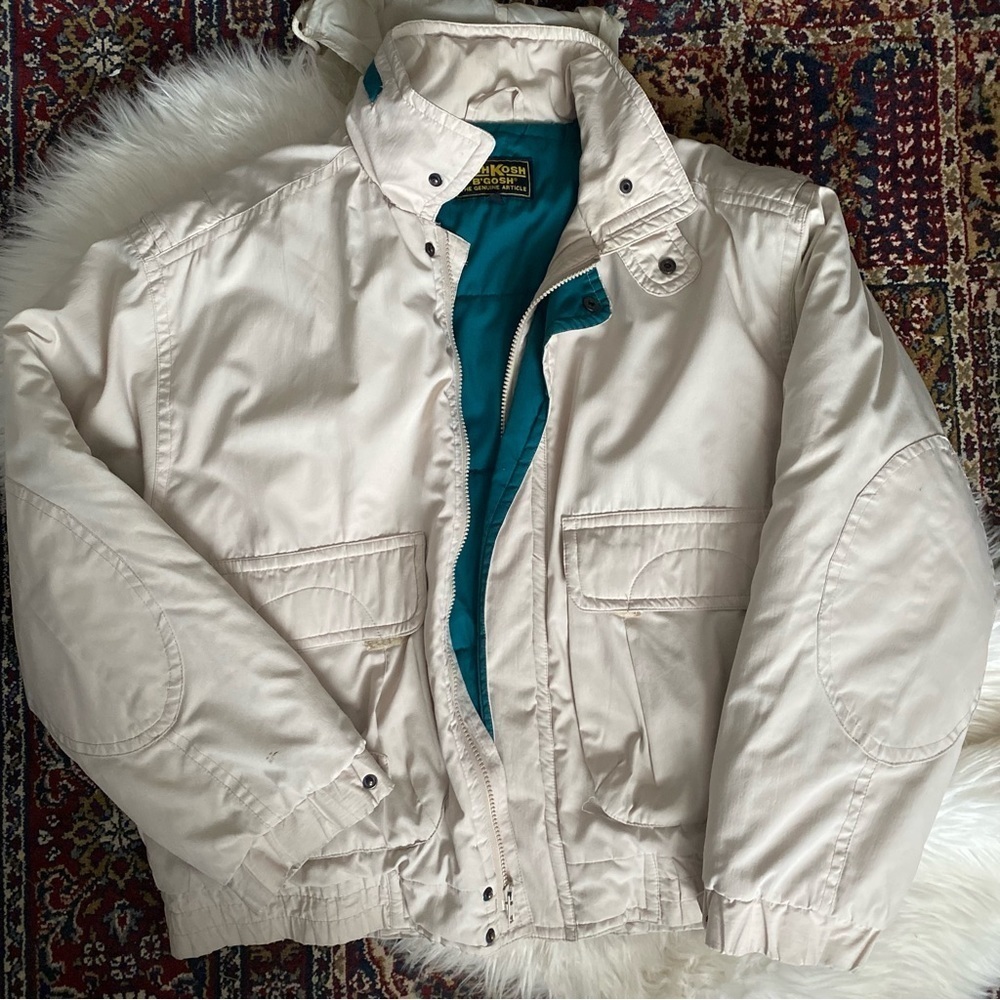 Vintage Oshkosh B'Gosh Cream Puffer Jacket